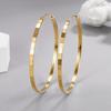 Fashion Classics Metal Big Circle Earrings for Women Stainless Steel Circle Girls Shiny Delicate Party  Jewelry