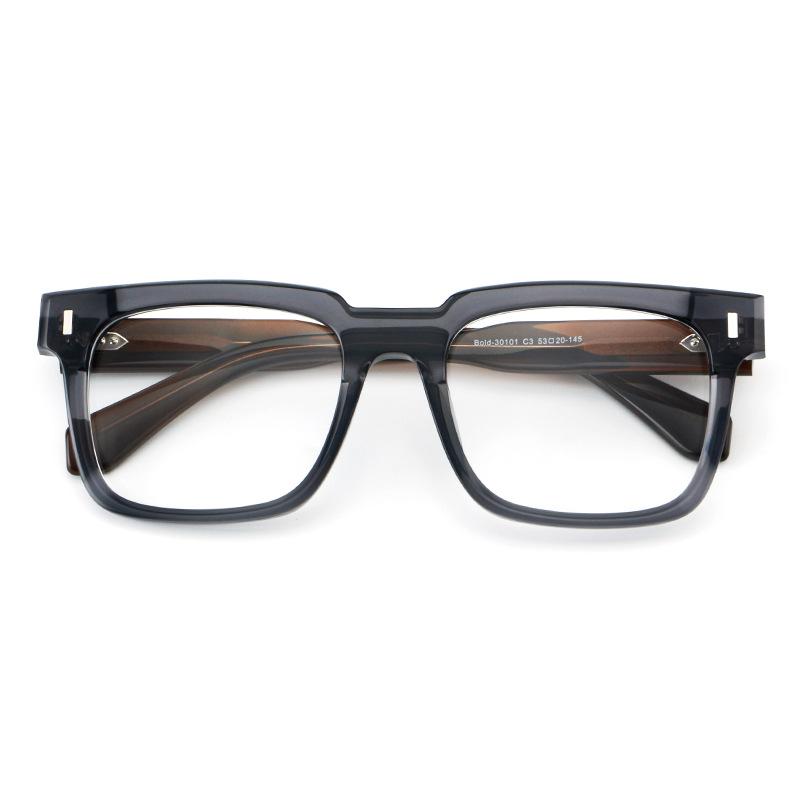 F·DRACON New Plate Glasses Frame Retro Square Men's Frame Fashionable Anti-blue Light Optical Prescription Frame Women's 30101