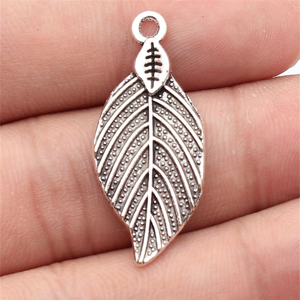 Foglie Grandi Dettagliate Fascino Botanico Bronzo Antico Lega di Zinco Materiali per la Creazione di Gioielli Stile Fabbricante di Gioielli Fascini Metallici