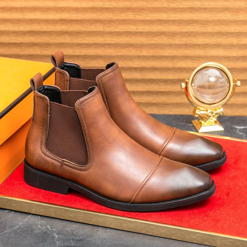 Men'S Chelsea Boots Are Fashionable And Versatile With A Simple Business Style They Are Suitable For Business And Formal Wear