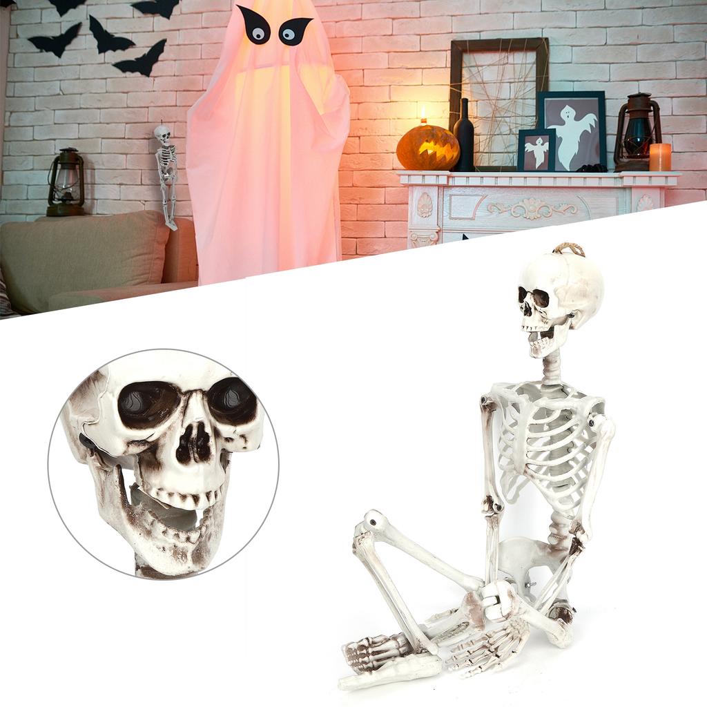 Halloween Resin Full Body Skeletons with Movable Joints for Home Costume Party Decoration PropsM