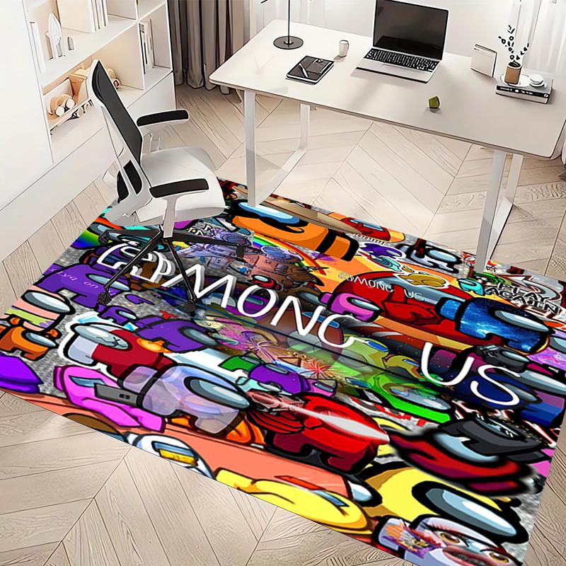 Among Us Print Area Rug - Soft,Washable Non-Slip Indoor Mat,Living Room,Home Office Decorative Rug