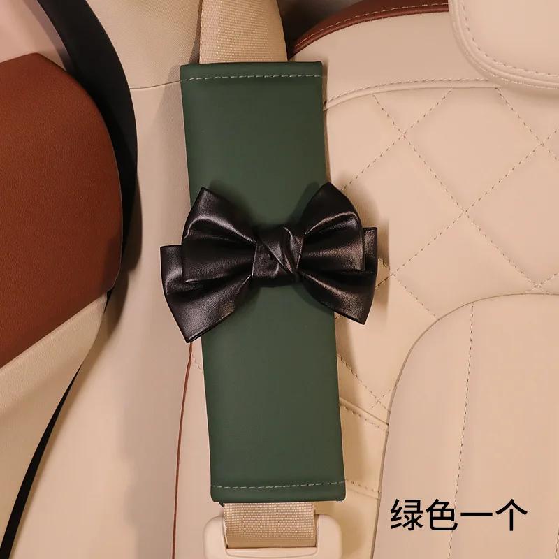 Fashion Car Seat Belt Cover Black Bow Adjustable Car Safety Belt Cover Shoulder Pad for Kids Adults Car Interior Accessories
