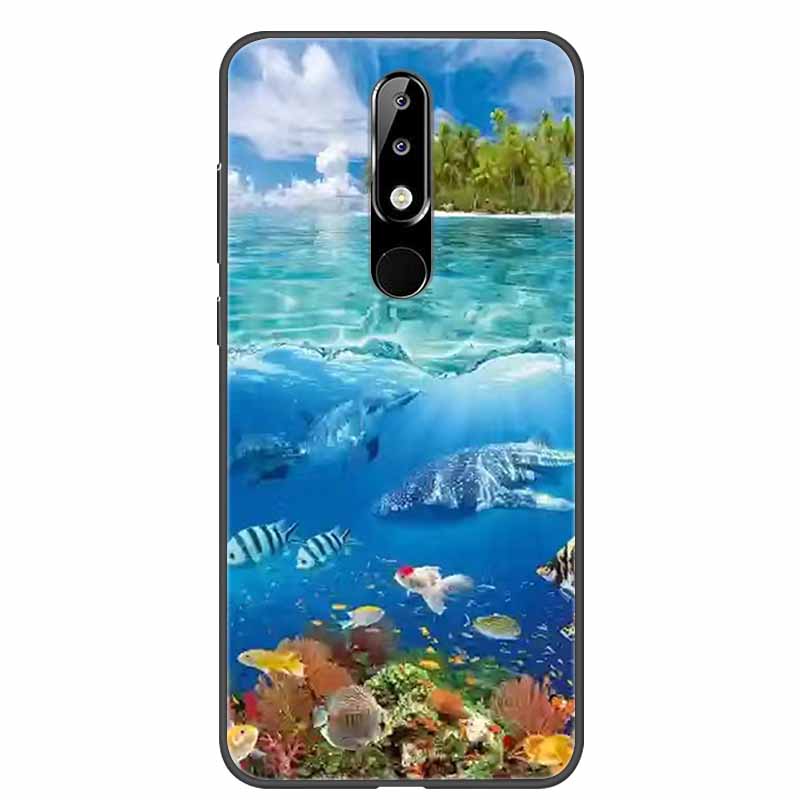 Per Nokia 6.1 Plus Custodia Adorabile Morbido Silicone Cartone Animato Gatto TPU Custodie per Telefono per Nokia X6 Copertura 6.1Plus Carina Coque per NokiaX6 Guscio