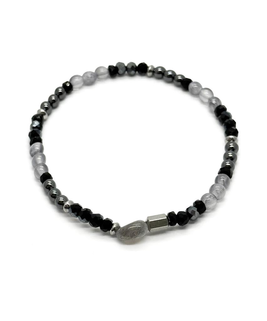 Monoflux Core Tone Gemstone Bracelet _ Grey Core