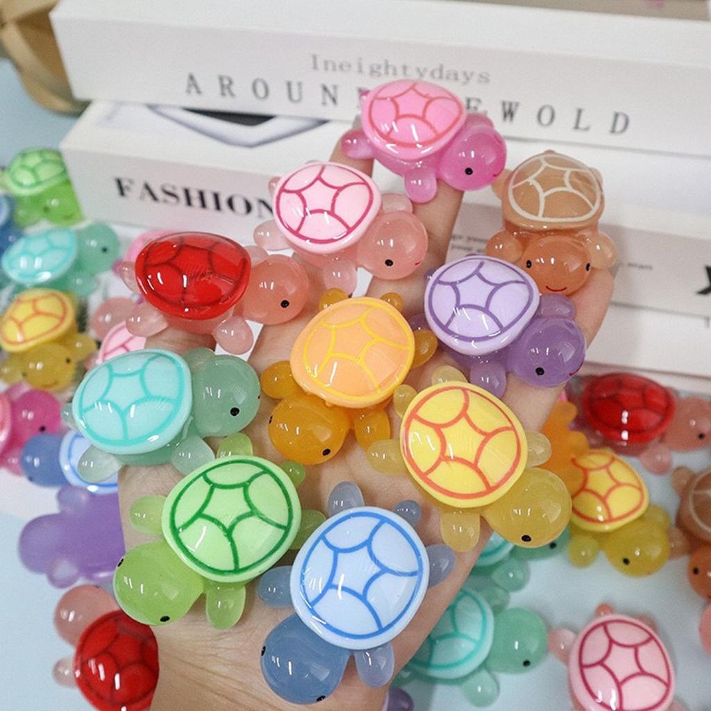 10ks/Sada Venkovní Svítící 3D Malá Želva Zahrada Domácí Dekorace Svítící Mini Zvířátka Mikro Krajina Ozdoba