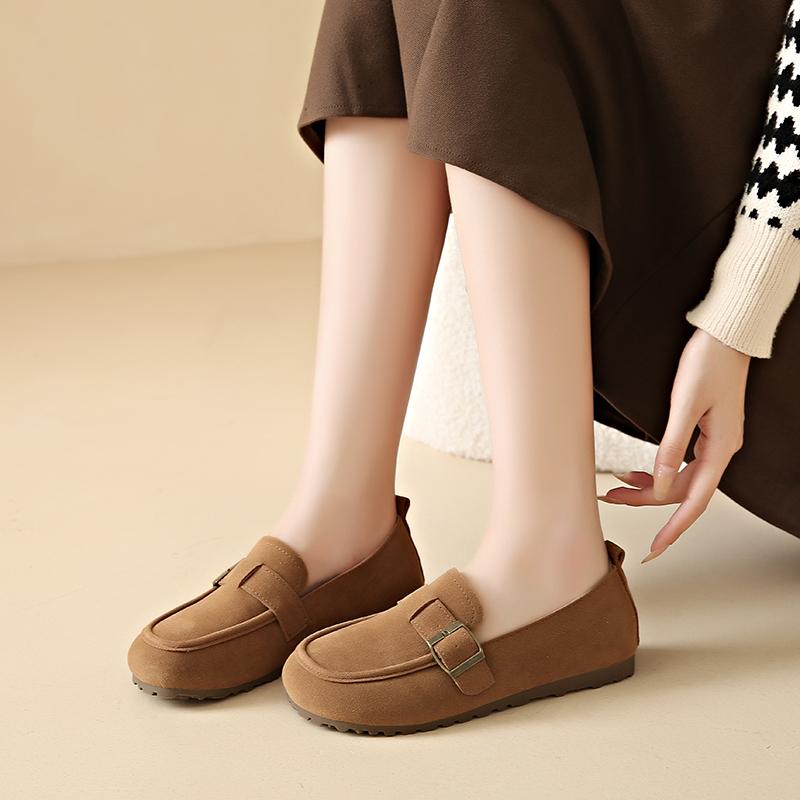 Fashion CRLAYDK Fashion Women's Casual Loafers Slip On Flat Shoes Comfort Penny Dressy Ladies Work Walking Office Suede Moccasins