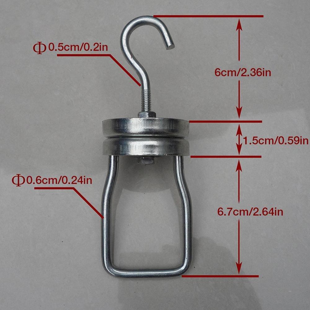 Durable Rustproof Rotating Spinner Hooks Adjustable Steel Material Swivel Hooks Multi-Purpose Heavy Duty Hooks