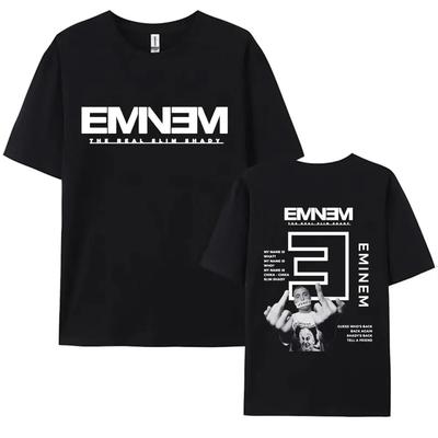 Rapper Eminem Nový Album Grafická Potlač Tričká Pánske Dámske Hip Hop Trend Krátky Rukáv Tričko Letné Bavlnené Tričko pre Fanúšikov Darček