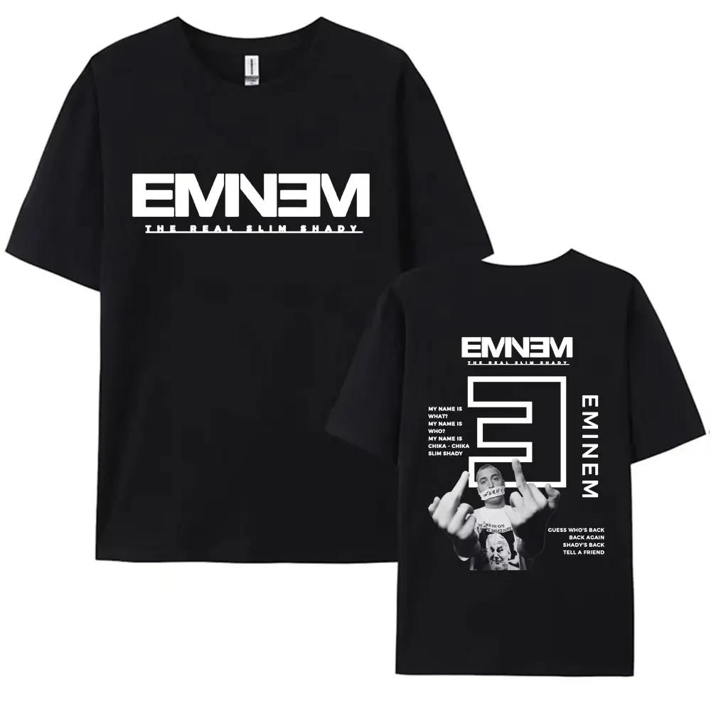 Rapper Eminem Nové album Grafický potisk Trička Pánská Dámská Hip Hopový trend Krátký rukáv Tričko Letní Bavlněné Tričko pro fanoušky Dárek