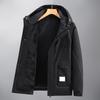 2025 Men's Plus Size Velvet Thickened Casual Jacket - Trendy Loose Fit for Larger Sizes
