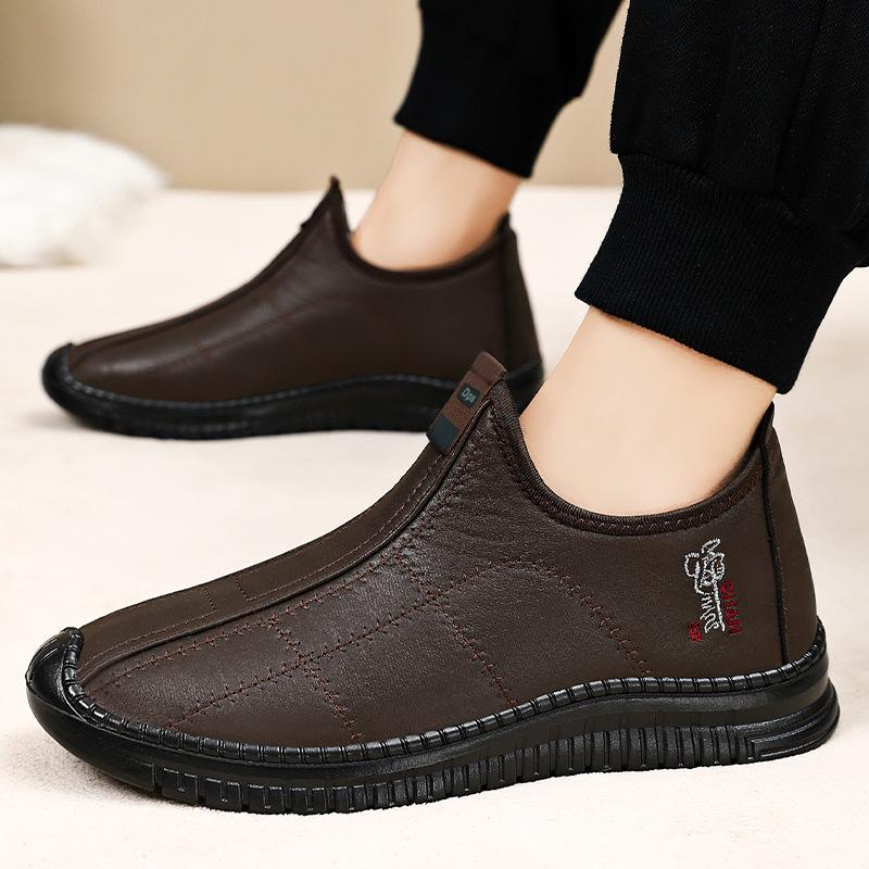 Men's Fashion Warm Padded Arch Support Comfortable Soft Elastic Cushioning Waterproof Non-slip Casual Snow Boots Cotton Shoes