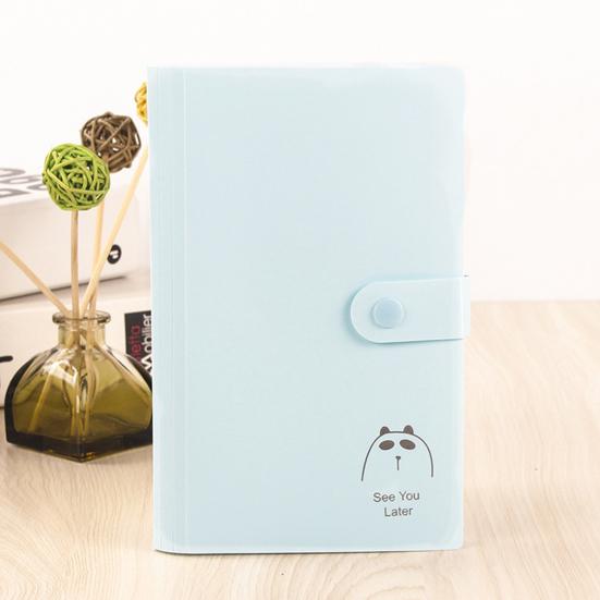 Jewelry Storage Book 120 Compartments Clip on Button Closure Clear Print Oblong Shape Necklace Earring Ring Jewelry Display Holder Household Stuff