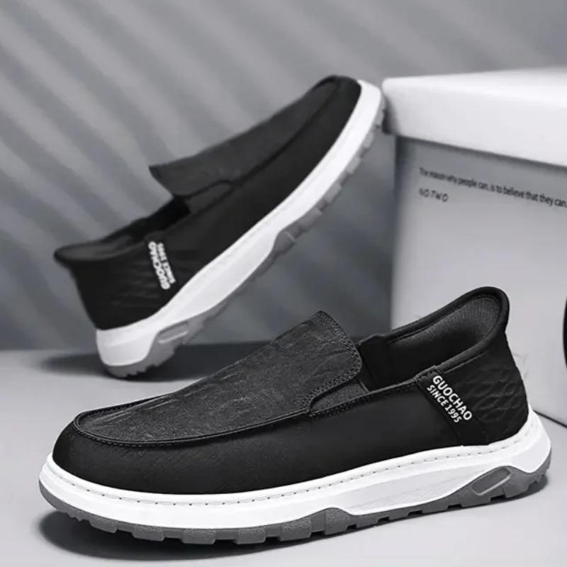 Fashion Men Loafers Ice Silk Breathable Canvas Shoes Fashion Casual Sneakers Comfort Slip-On Loafers Soft Driving Shoes Men Tennis Shoes