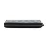 Gucci GG Embossed Black Leather Zip Around Long Wallet For Unisex Daily Use