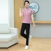 Casual Sportswear Set Women's Summer Thin Short Sleeved Running Middle Aged Mom Two Piece Set