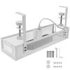 Under Table Storage Rack No Drilling Extendable Metal Cable Management Tray Metal Cord Organizer Kit Kitchen Storage Accessories