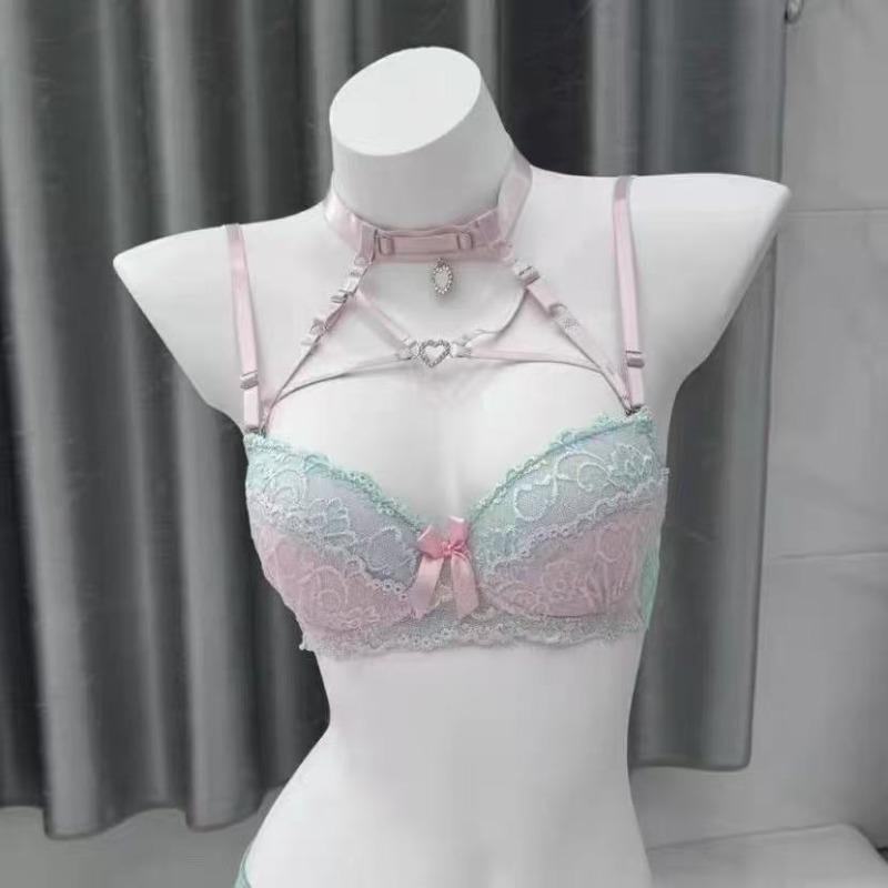 Women's Summer Sexy Small Design Sense Hanging Neck Small Chest Gather Beauty Back Underwear