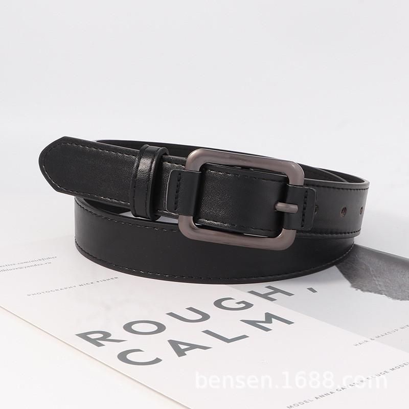 Black Cool Edgy Jeans Belts Student Waistband Adjustable Length Adult Young