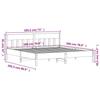 VidaXL Bed Frames and Headboards, Double Bed with Slatted Base, Adult Bed, Bedroom Furniture, White 180x200 3216204