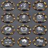 12 Zodiac Signs Natural Stone Bracelets Leo Capricorn Taurus Cancer Bracelets Girl Men Couple Friendship Jewelry Gift Bracelets Black Color