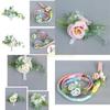 Realistic Flower for Dogs Leash Decors Hand Flowers Artificial Colorful Rose for Women At Wedding Parties Decorations Top Sale