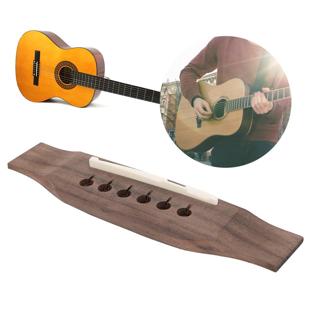 Palisander Bro Bein Sadel 6 stk. Strekkpinner Akustisk Gitar Tilbehør(Rosewood farge )