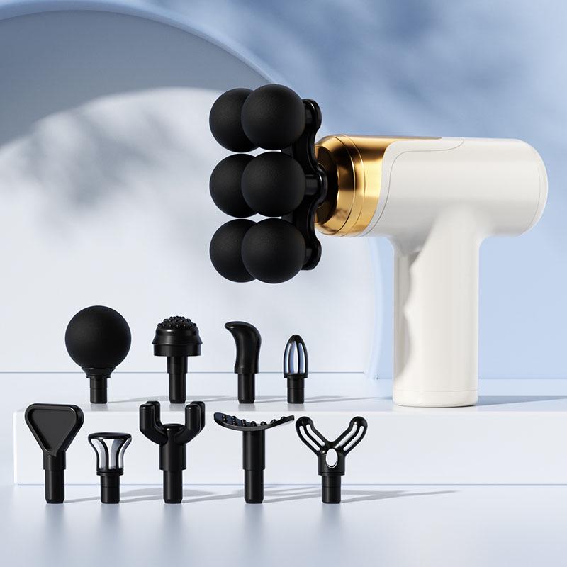 Compact Muscle Relaxer: Multi-head Mini Fascia Gun for Cervical and Full-Body Massage Button