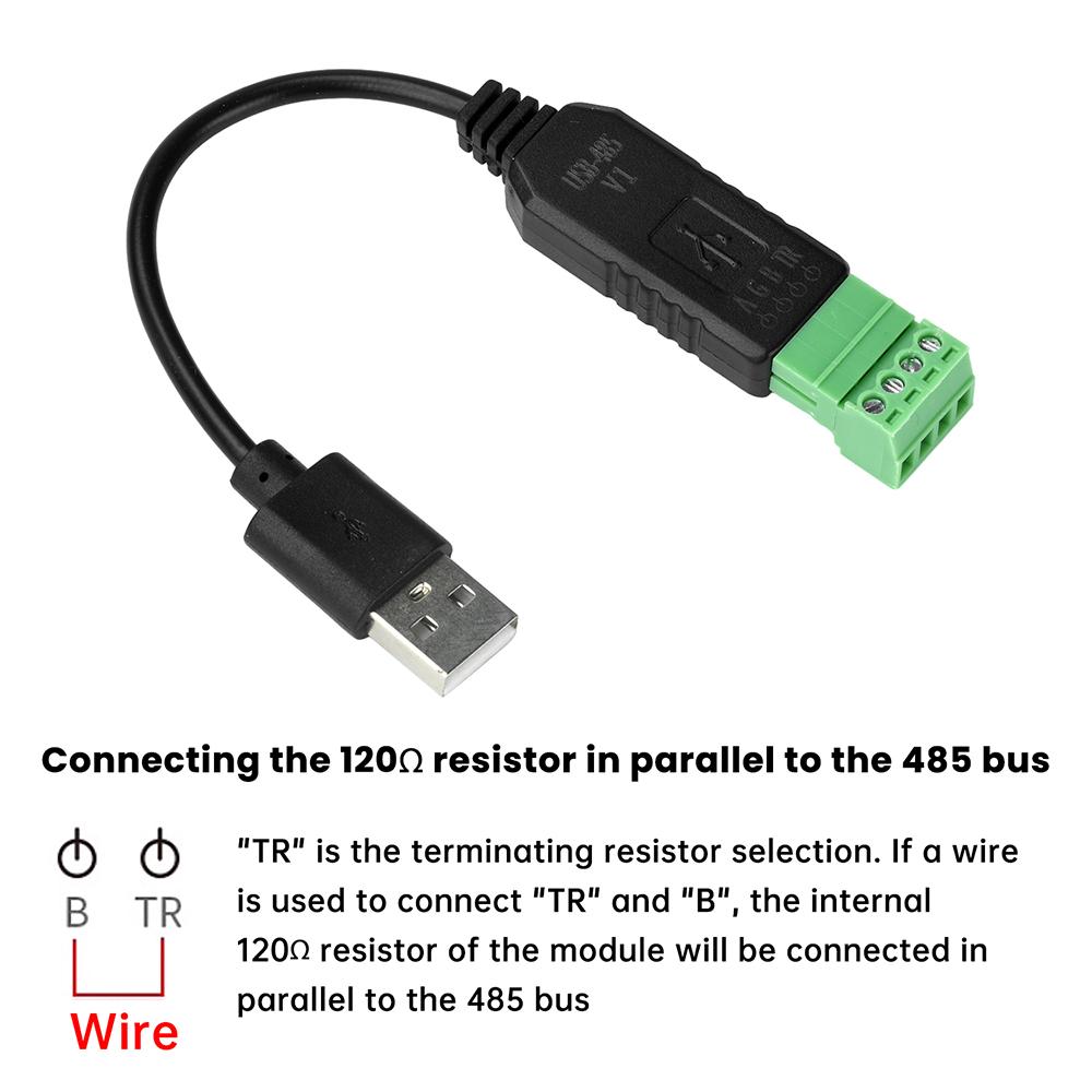 USB to RS485 Serial Port Converter Communication Module PLC Serial Port IO Module RS-485 Connector USB To RS485 CH340 Converter