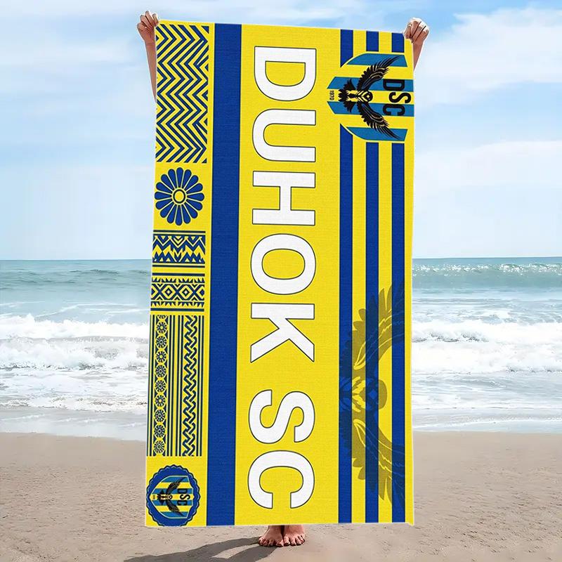 DUHOK SC Print Beach Towel, Large Soft Quick Dry Towel for Beach Camping Swimming