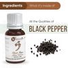 Naturalis Essence of Nature Black Pepper Essential Oil for Hair, Skin, Massage & Aromatherapy - 15ml