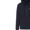Emporio Armani Ea Fw24 Solid Color Drawstring Hooded Logo Print Cardigan Long Sleeve Sweatshirt Men Sweatshirt Navy-Blue 8NPM38-PJVTZ-1562