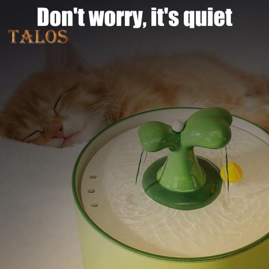 Fântână automată de apă pentru pisici de 1,5 l Dispenser de băut pentru animale de companie din ceramică Bol de apă ultra-liniștit pentru animale de companie cu sistem de filtrare pentru pisici de interior câini