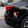 Waterproof Christmas Car Sticker Santa Claus Gesture Sticker, PVC Decal, Self Holiday Party Adhesive Exterior Accessories for Auto Body Windows