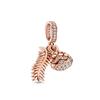 New Authentic Copper Plated Rosegold Heart Bird Butterfly Bead Charms Flower Charm Bead Charms Compatible With Pandora Bracelets Necklaces Women Diy J