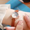 Women's Fashion Watch 3-Piece Set Rose Gold Case Leather Strap Retro Fresh Multi-Style Quartz Watch Daily All-Match