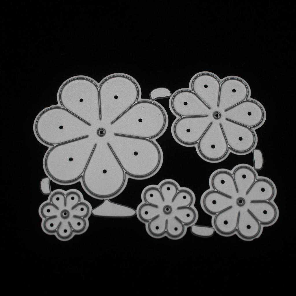 5ks Kovové vykrajovátka a šablony květin pro Scrapbooking Dekorativní ražba Ruční práce Vykrajování