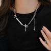 2026 New Gypsy Star Star Splicing Pearl Necklace Women's Niche Stackable Sweater Collarbone Chain Tide