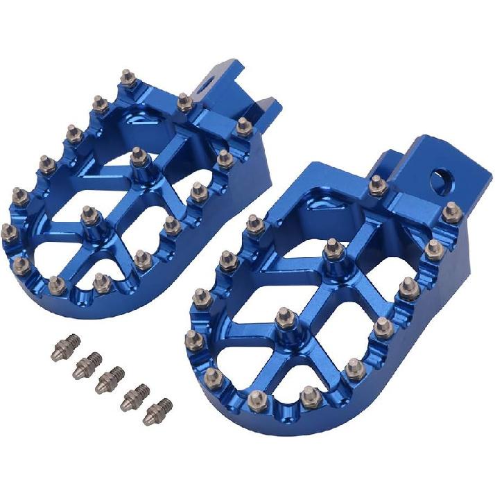 AnXin Motorcycle Foot Pegs Footpeg Pedals FootRest for PW50 1981- PW80 1983-2006 Pit Dirt Bike Blue