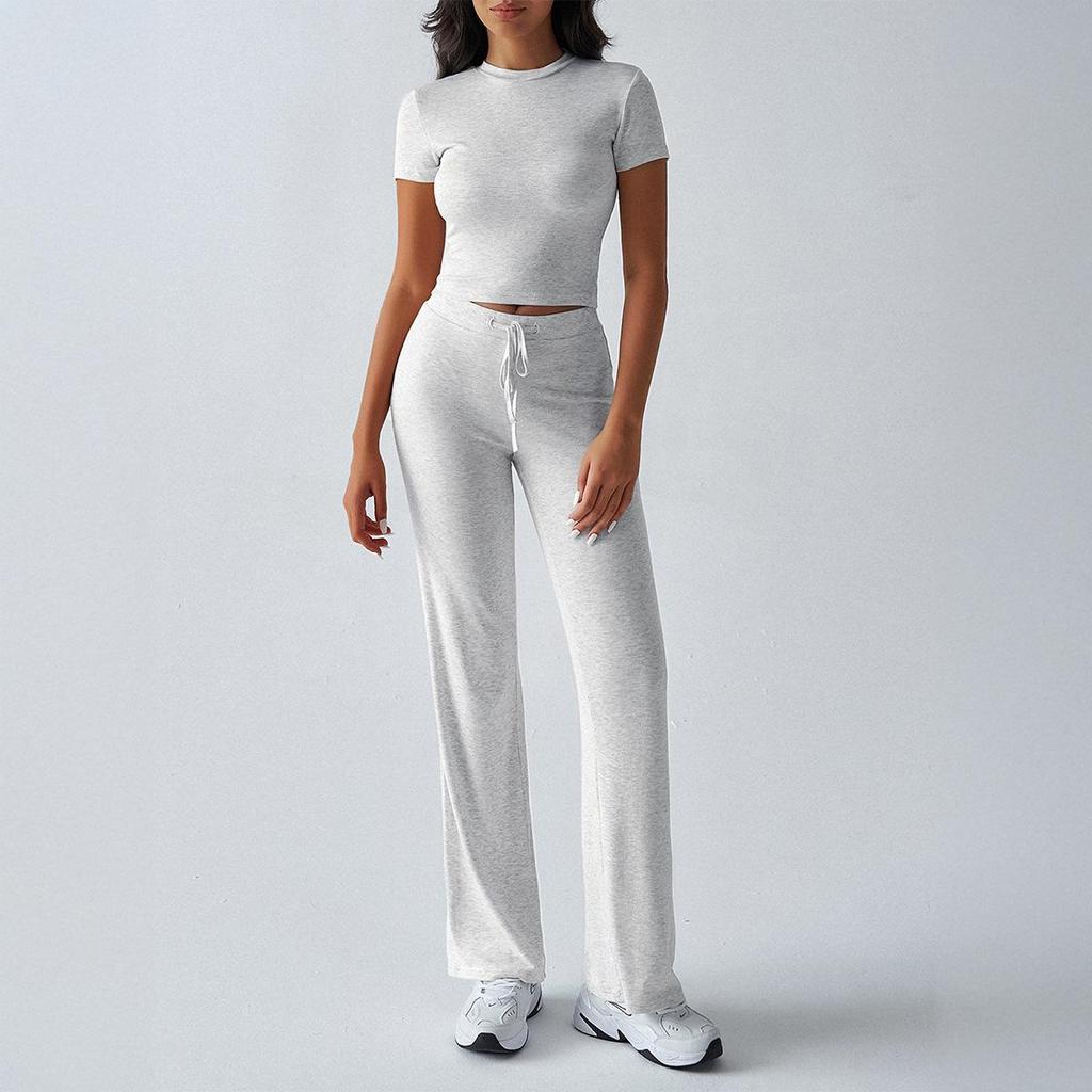 Europäischer & Amerikanischer Damen Einteiler Farbe Rundhals Urban Casual Mode Anzug - Herbst/Winter Temperament.