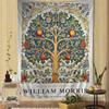 Abstract WWilliam MMorris Flower Cartoon Tapestry Wall Hanging Decoration Household Home Decor