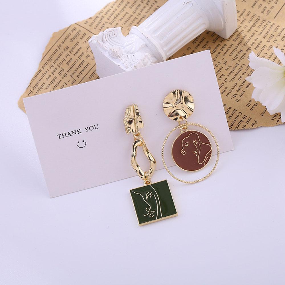 Vintage Asymmetrical Pearl Dangle Drop Earrings Gold Color S925 Needle Stud Earring Women Jewelry