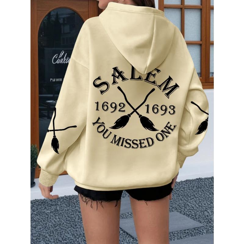 Kadın Oversize Kapüşonlu Sweatshirt Desenli Baskılı Y2K Sokak Giyimi Uzun Kollu Kapüşonlu Üst Günlük Sonbahar Kış Bol Kesim Günlük Kıyafet