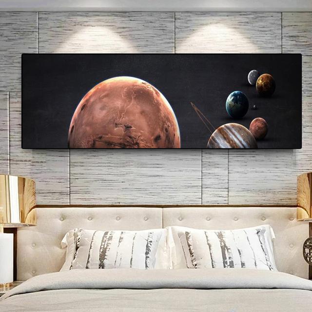 Landscape Cosmos Space Astronaut Planet Canvas Painting Posters and Prints Wall Art Pictures Children's Room Home Decor No Frame