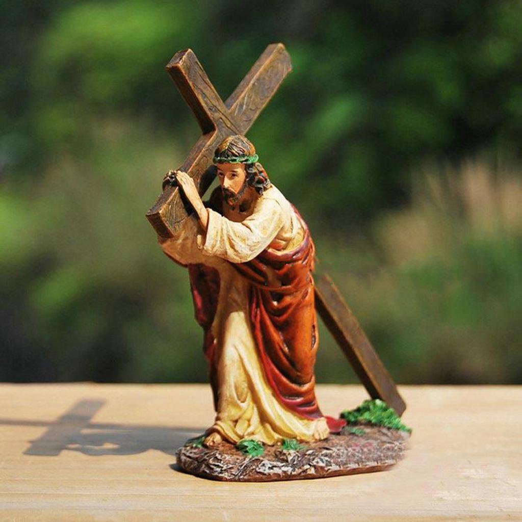 Jesus Crucifix Ornament, Christian Catholic Jesus Cross Statue, Home Decor, Car Ornament
