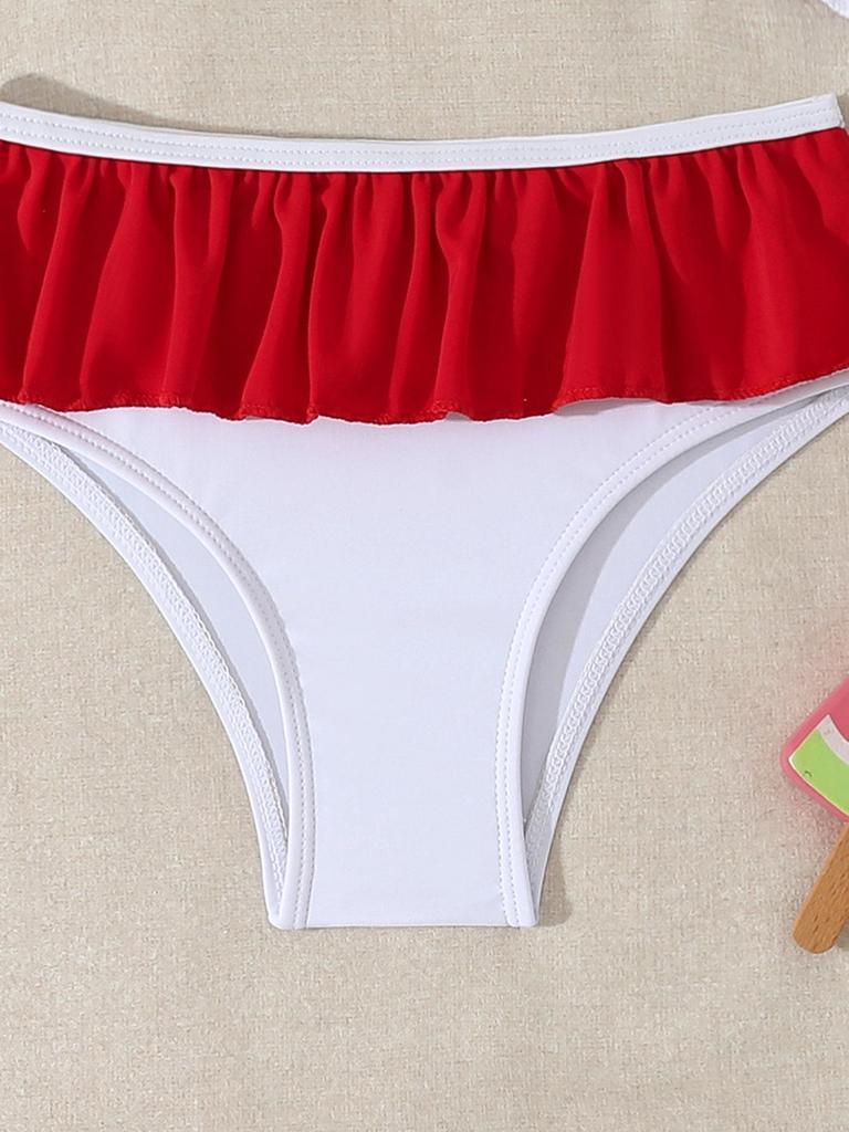 2026 New European & American Girls' Three-Piece Bikini Swimwear Set