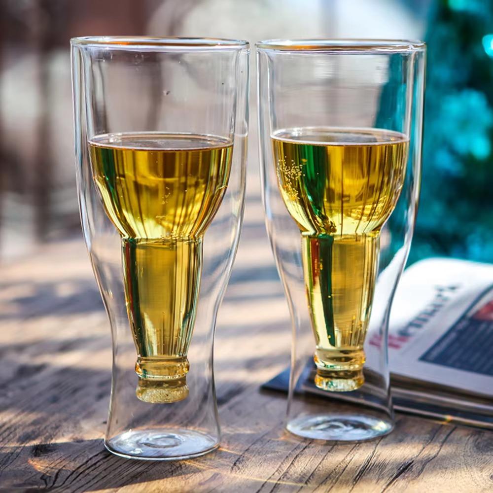 Transparent Wine Bottle Bottle Style Coffee Mug Drinkware Vodka Cups Bar