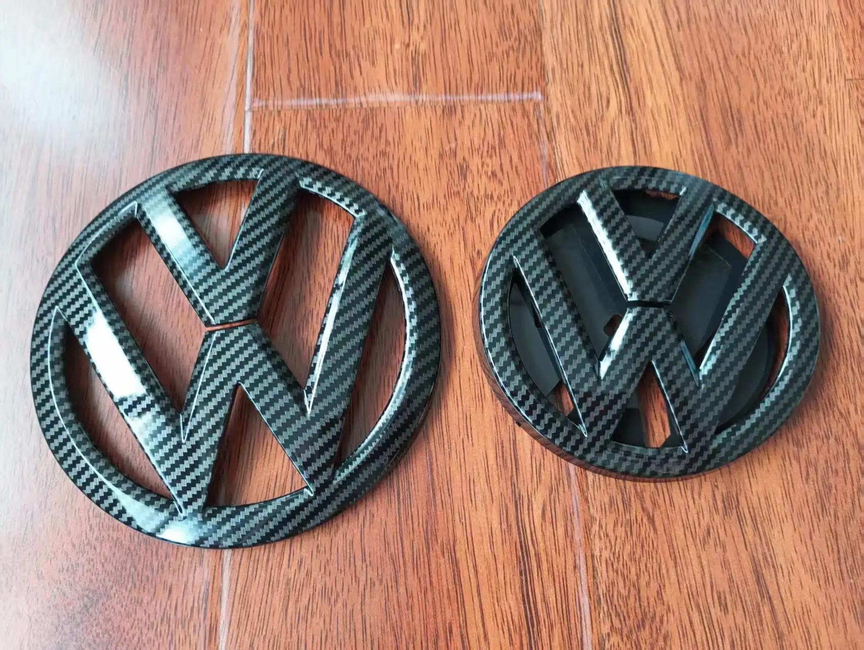 

VW GTI GOLF 2026 Hot For VW VOLKSWAGEN Black 13.5CM Front & 11CM Rear Emblems with Carbon Fiber Pattern for Volkswagen MK7 GTI G