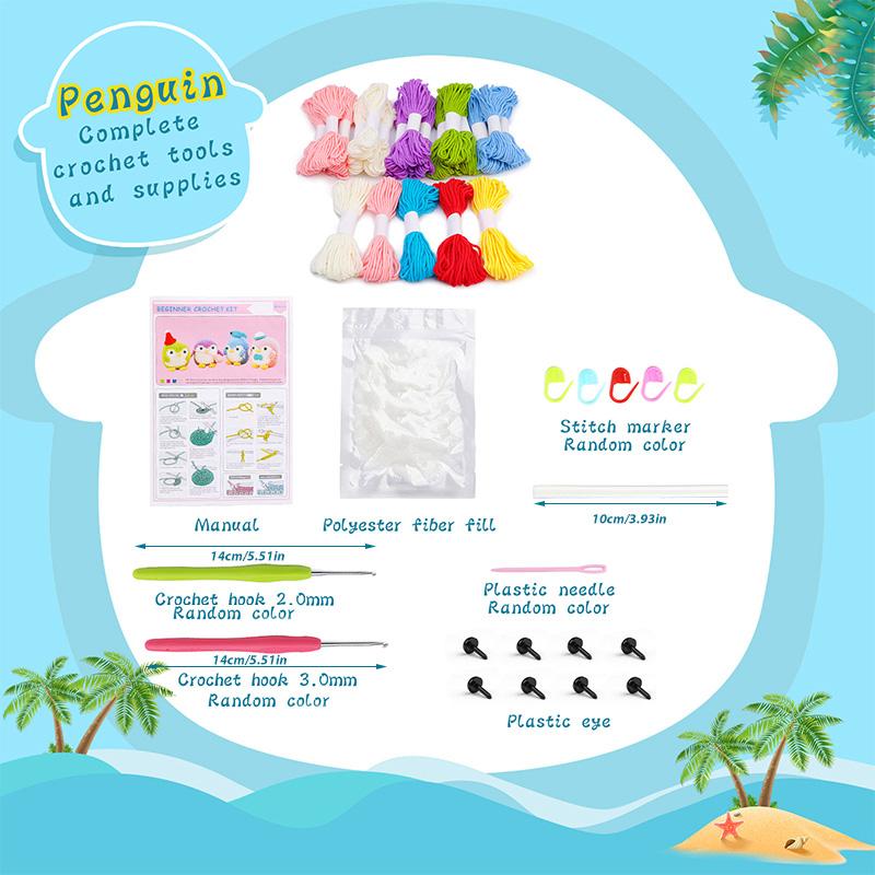 Penguin Crochet Kit for Beginners with Video Tutorial