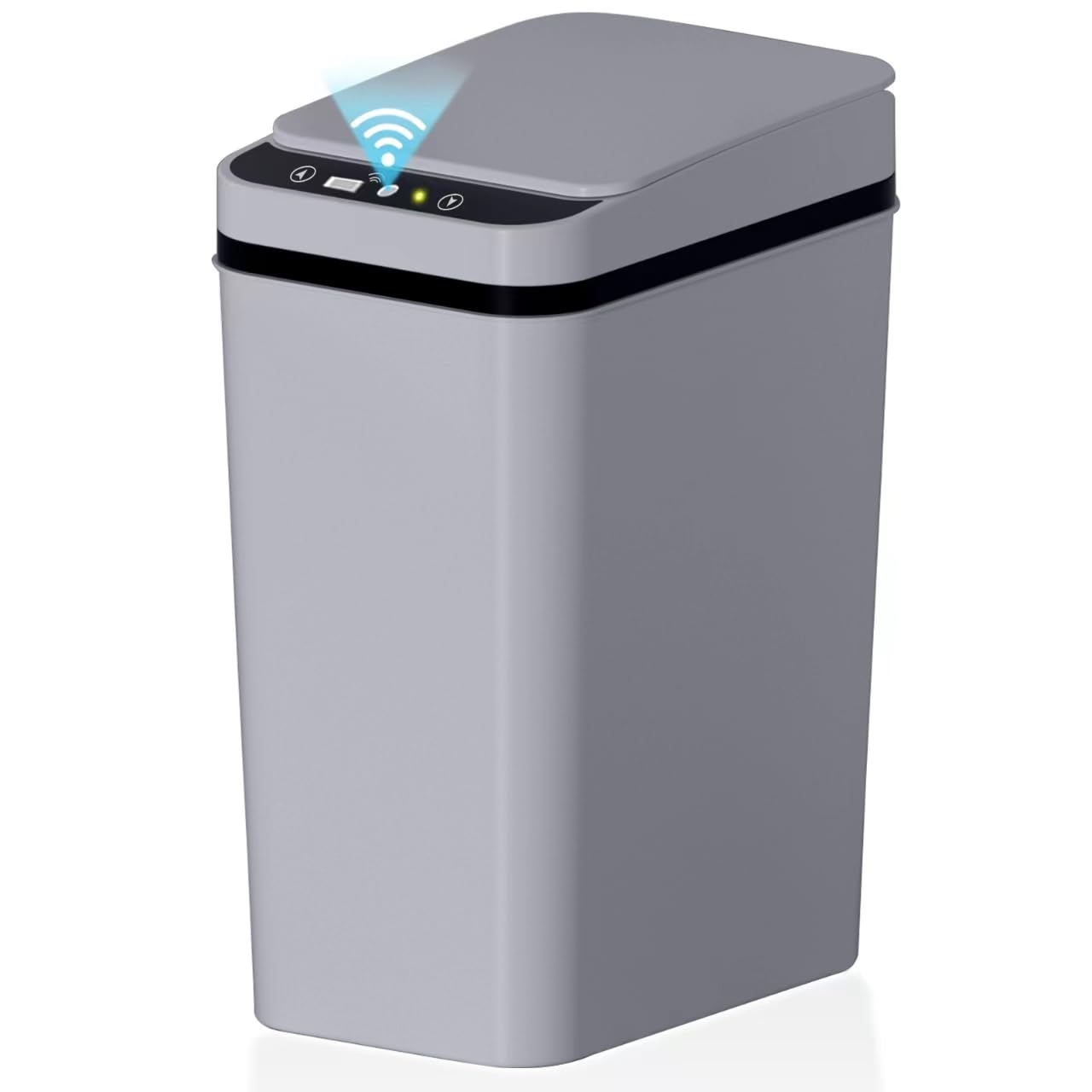 Bathroom Trash Can, 12L Automatic Motion Sensor Touchless Waterproof Trash Bin with Lid, Smart Electric Trash Can for Kitchen Battery Style